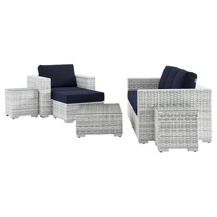 Convene 6-Piece Outdoor Patio Set - Light Gray Navy