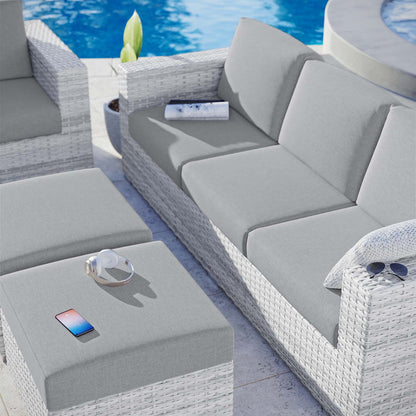 Convene 4-Piece Outdoor Patio Set - Light Gray Gray