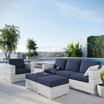 Convene 4-Piece Outdoor Patio Set - Light Gray Navy