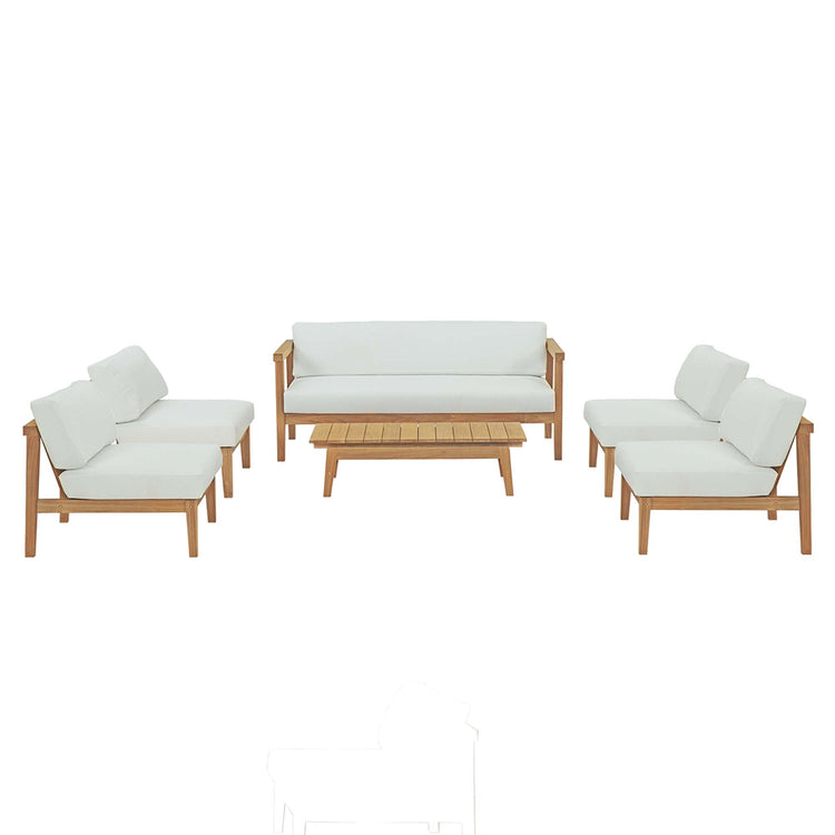 Bayport 6 Piece Outdoor Patio Teak Set - Default Title