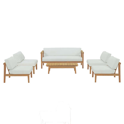 Bayport 6 Piece Outdoor Patio Teak Set - Default Title