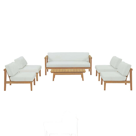 Bayport 6 Piece Outdoor Patio Teak Set - Default Title