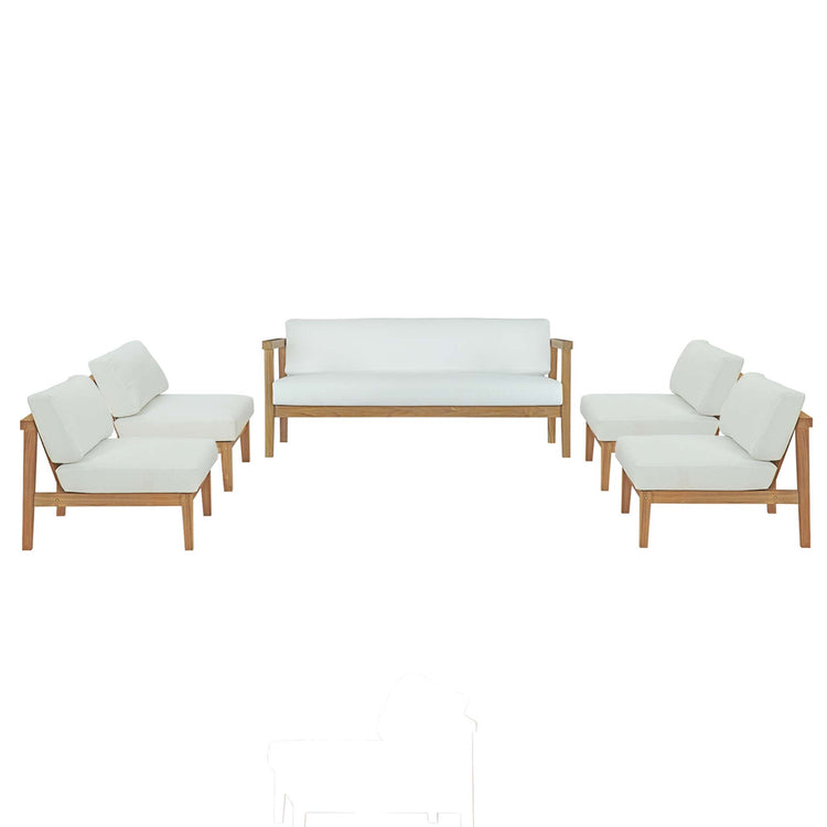 Bayport 5 Piece Outdoor Patio Teak Set - Default Title