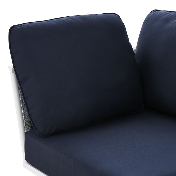 Stance Outdoor Patio Aluminum Corner Chair - White Navy
