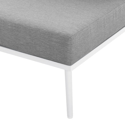 Stance Outdoor Patio Aluminum Armless Chair - White Gray