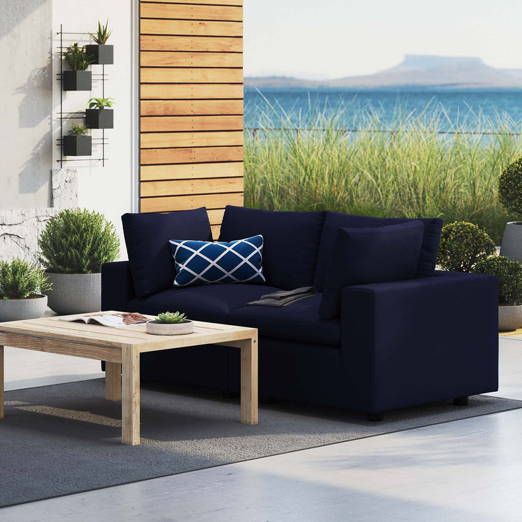 Commix Sunbrella® Outdoor Patio Loveseat - Navy