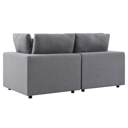Commix Sunbrella® Outdoor Patio Loveseat - Gray