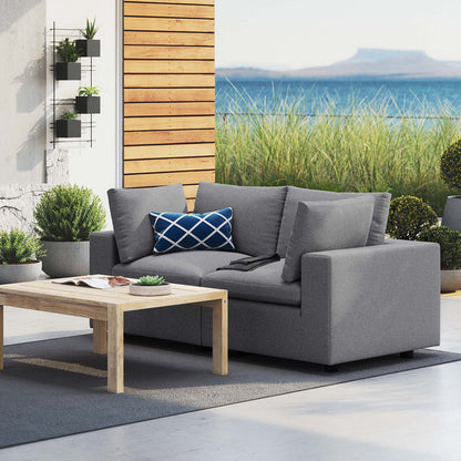 Commix Sunbrella® Outdoor Patio Loveseat - Gray