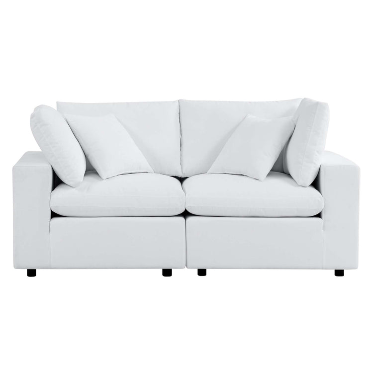 Commix Sunbrella® Outdoor Patio Loveseat - White
