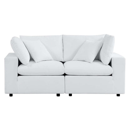 Commix Sunbrella® Outdoor Patio Loveseat - White