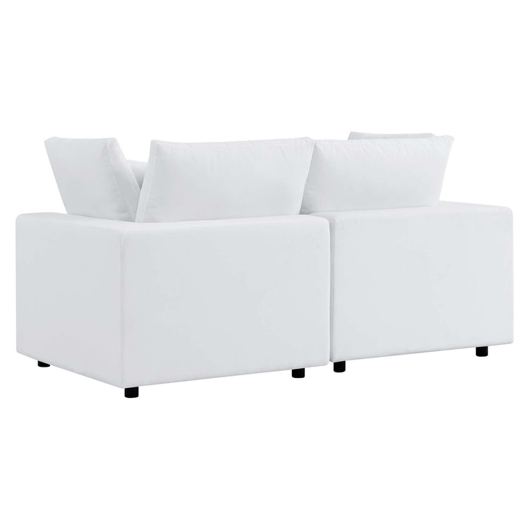 Commix Sunbrella® Outdoor Patio Loveseat - White