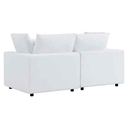 Commix Sunbrella® Outdoor Patio Loveseat - White