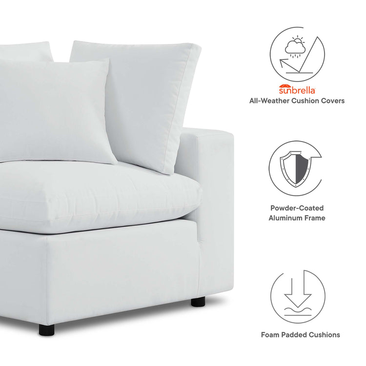 Commix Sunbrella® Outdoor Patio Loveseat - White