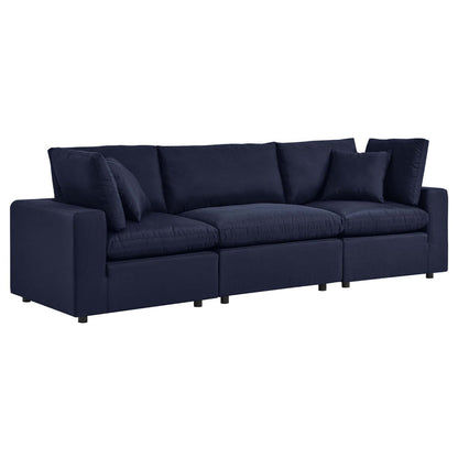 Commix Overstuffed Outdoor Patio Sofa - Navy