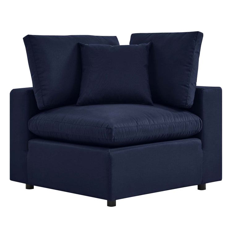 Commix Overstuffed Outdoor Patio Sofa - Navy