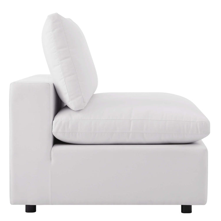 Commix Overstuffed Outdoor Patio Sofa - White