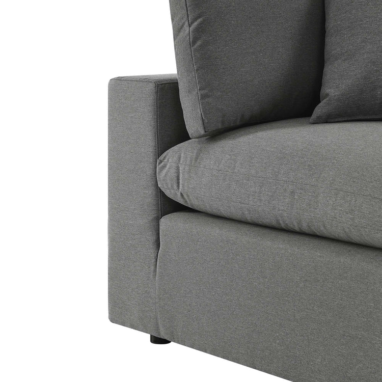 Commix 4-Piece Outdoor Patio Sectional Sofa - Charcoal