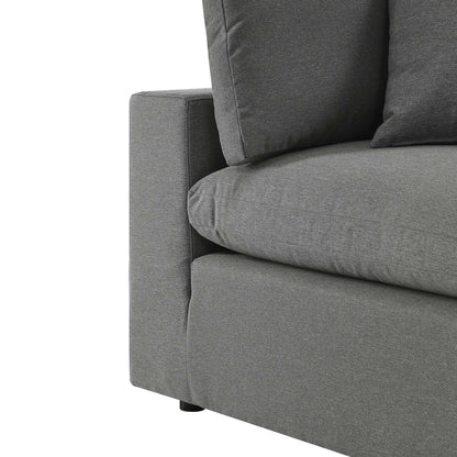 Commix 4-Piece Outdoor Patio Sectional Sofa - Charcoal