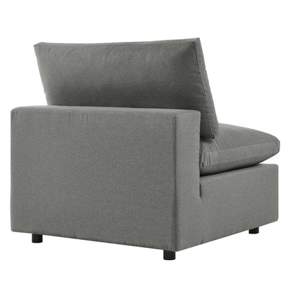 Commix 4-Piece Outdoor Patio Sectional Sofa - Charcoal