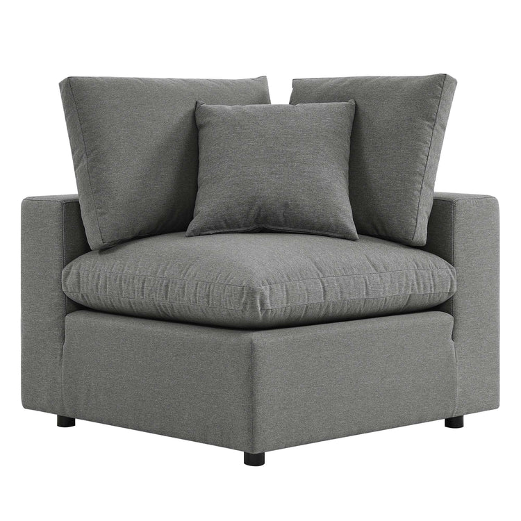Commix 4-Piece Outdoor Patio Sectional Sofa - Charcoal