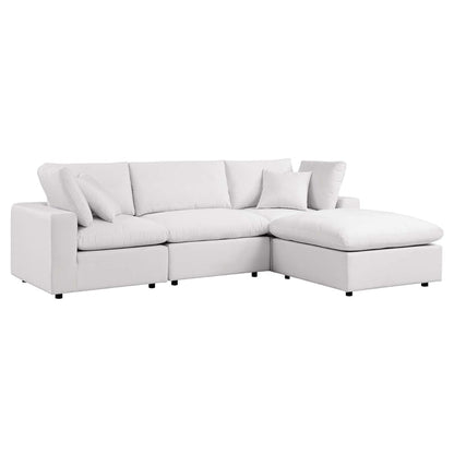Commix 4-Piece Outdoor Patio Sectional Sofa - White