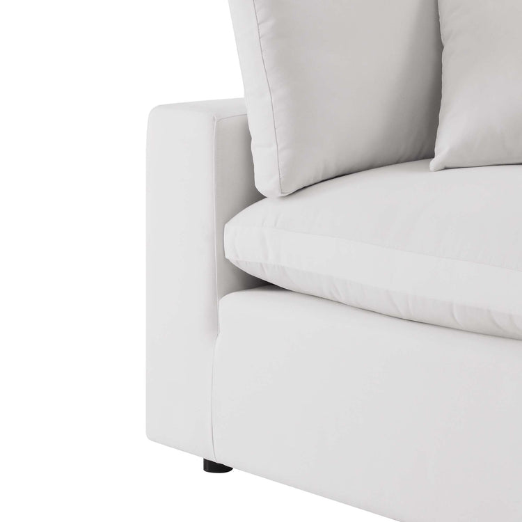 Commix 4-Piece Outdoor Patio Sectional Sofa - White
