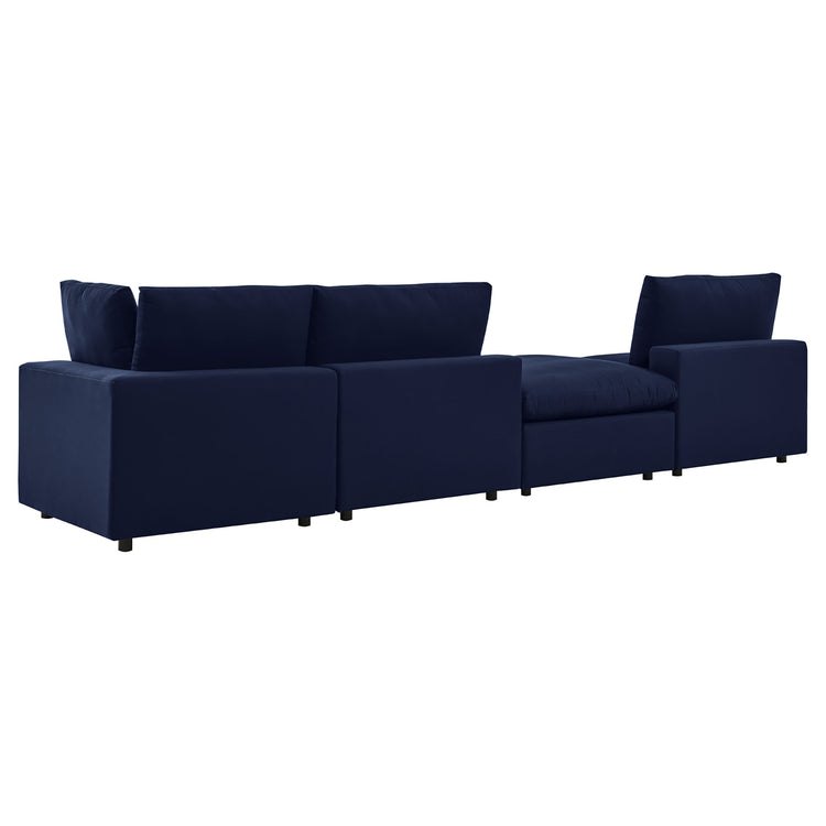 Commix 4-Piece Sunbrella® Outdoor Patio Sectional Sofa - Navy