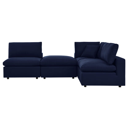Commix 4-Piece Sunbrella® Outdoor Patio Sectional Sofa - Navy
