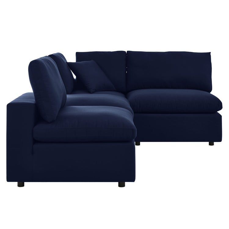 Commix 4-Piece Sunbrella® Outdoor Patio Sectional Sofa - Navy