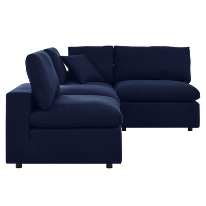 Commix 4-Piece Sunbrella® Outdoor Patio Sectional Sofa - Navy