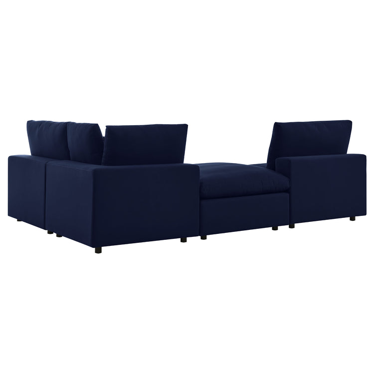 Commix 4-Piece Sunbrella® Outdoor Patio Sectional Sofa - Navy