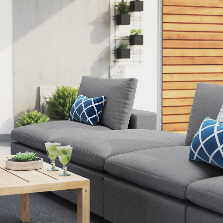 Commix 4-Piece Sunbrella® Outdoor Patio Sectional Sofa - Gray