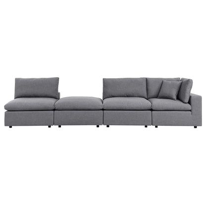 Commix 4-Piece Sunbrella® Outdoor Patio Sectional Sofa - Gray