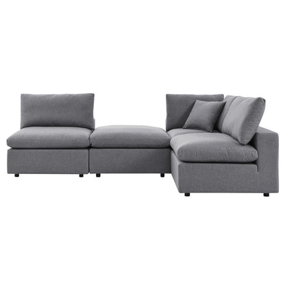 Commix 4-Piece Sunbrella® Outdoor Patio Sectional Sofa - Gray