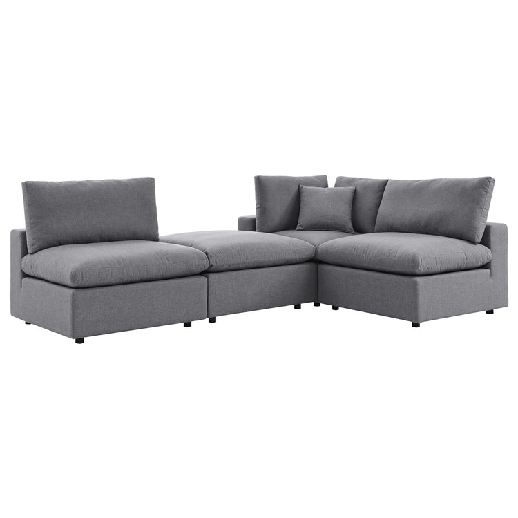 Commix 4-Piece Sunbrella® Outdoor Patio Sectional Sofa - Gray