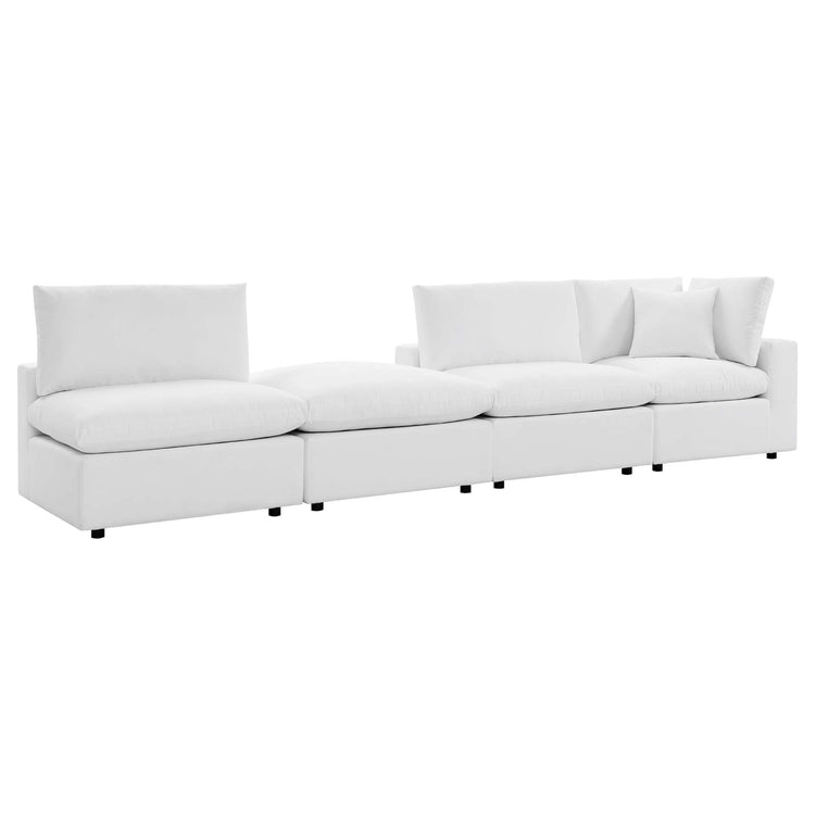 Commix 4-Piece Sunbrella® Outdoor Patio Sectional Sofa - White