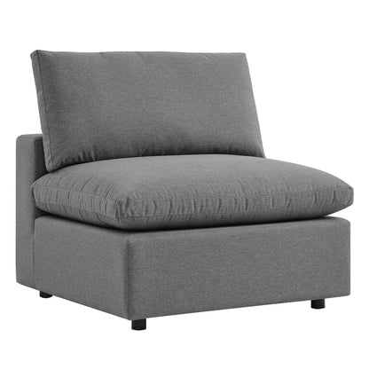 Commix 6-Piece Outdoor Patio Sectional Sofa - Charcoal