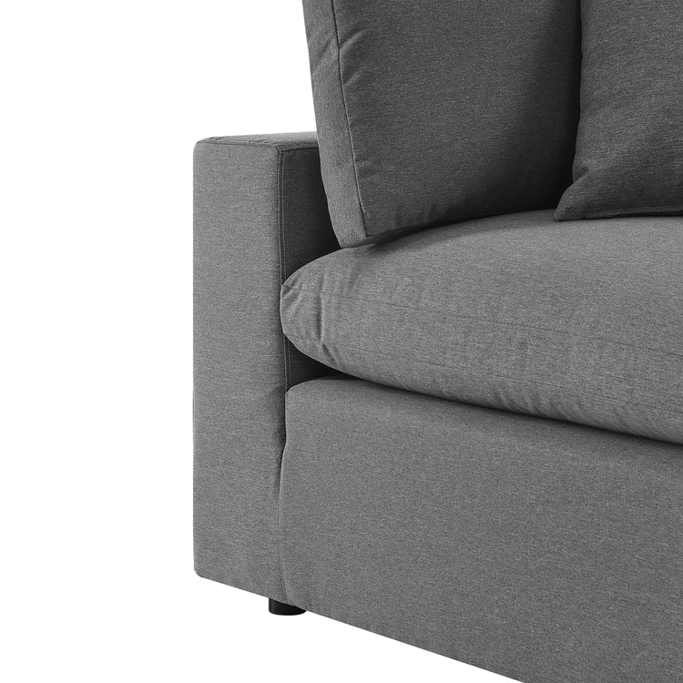 Commix 6-Piece Outdoor Patio Sectional Sofa - Charcoal