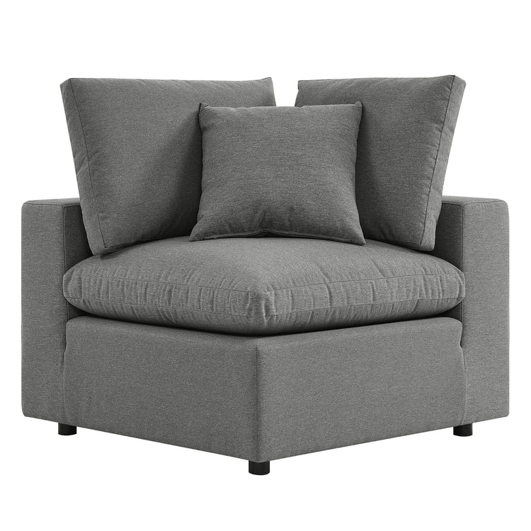 Commix 6-Piece Outdoor Patio Sectional Sofa - Charcoal