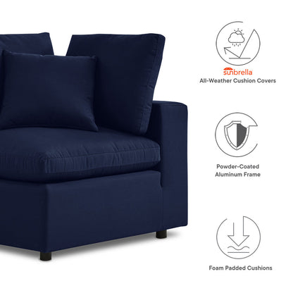 Commix 6-Piece Sunbrella® Outdoor Patio Sectional Sofa - Navy