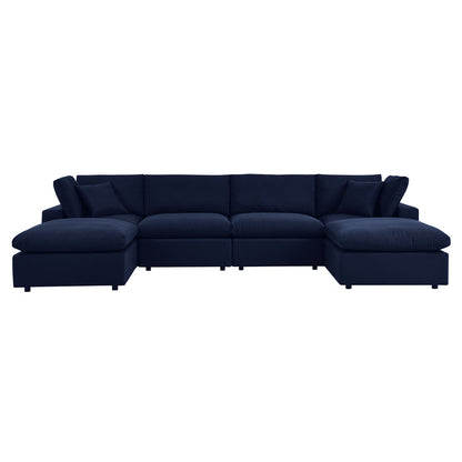 Commix 6-Piece Sunbrella® Outdoor Patio Sectional Sofa - Navy