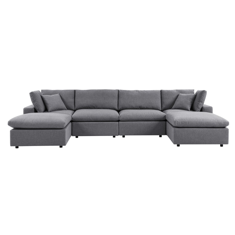 Commix 6-Piece Sunbrella® Outdoor Patio Sectional Sofa - Gray