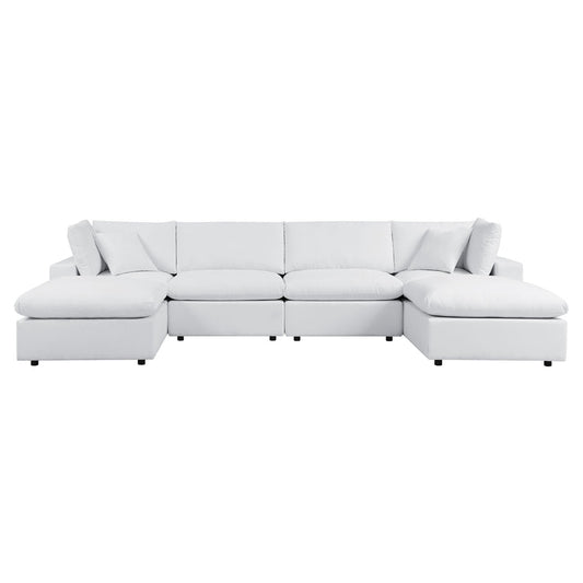 Commix 6-Piece Sunbrella® Outdoor Patio Sectional Sofa - White