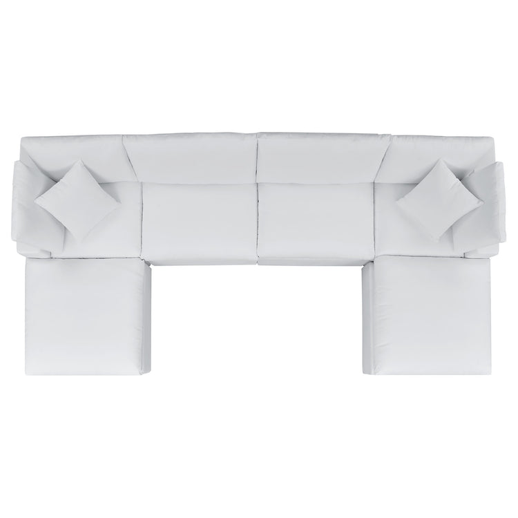 Commix 6-Piece Sunbrella® Outdoor Patio Sectional Sofa - White