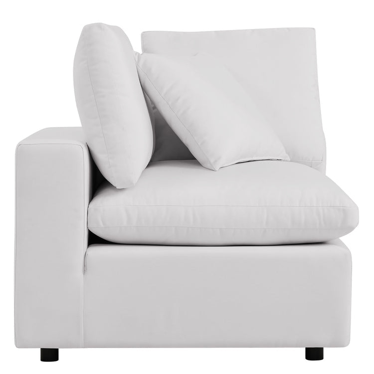 Commix 5-Piece Outdoor Patio Sectional Sofa - White