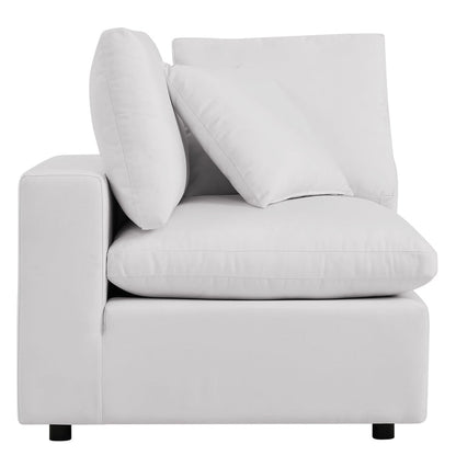 Commix 5-Piece Outdoor Patio Sectional Sofa - White