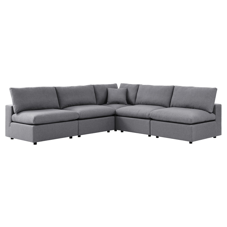 Commix 5-Piece Sunbrella® Outdoor Patio Sectional Sofa - Gray