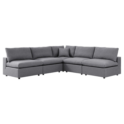 Commix 5-Piece Sunbrella® Outdoor Patio Sectional Sofa - Gray