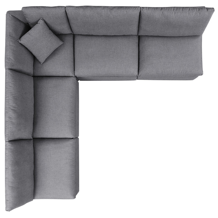 Commix 5-Piece Sunbrella® Outdoor Patio Sectional Sofa - Gray