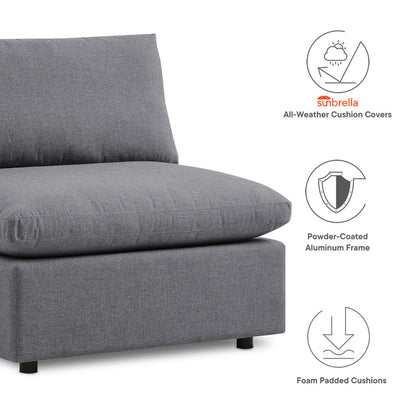 Commix 5-Piece Sunbrella® Outdoor Patio Sectional Sofa - Gray